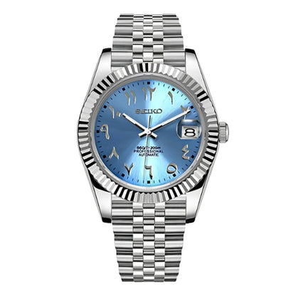 Seiko Datejust Mod Ice Blue Arabic Dial