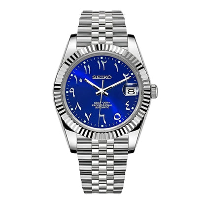 Seiko Datejust Mod Royal Blue Arabic Dial