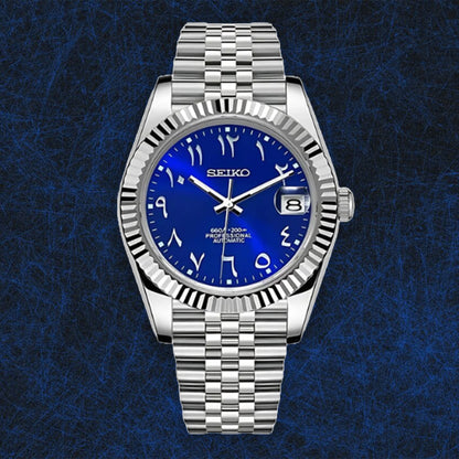 Seiko Datejust Mod Royal Blue Arabic Dial