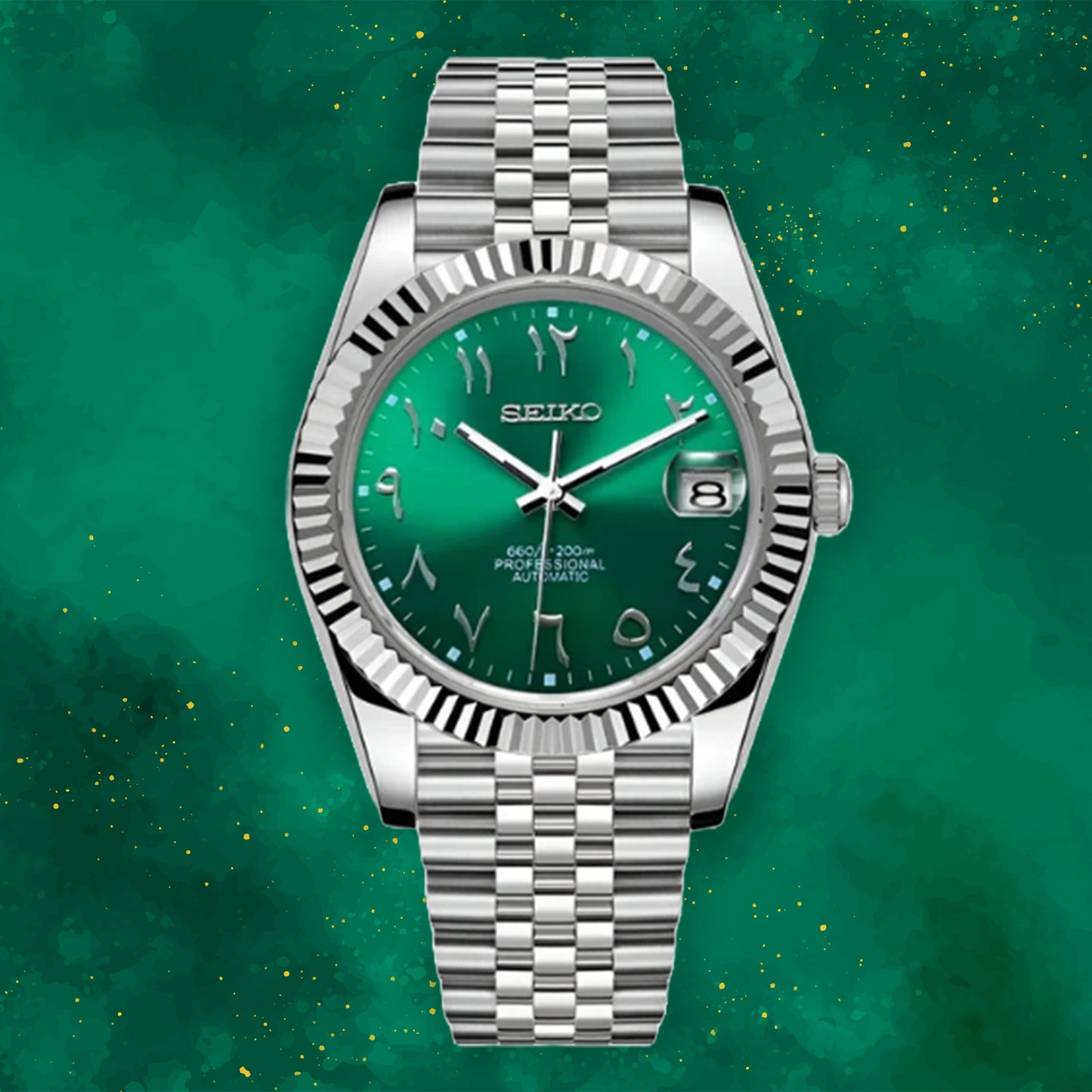 Seiko Datejust Mod Royal Green Arabic Dial