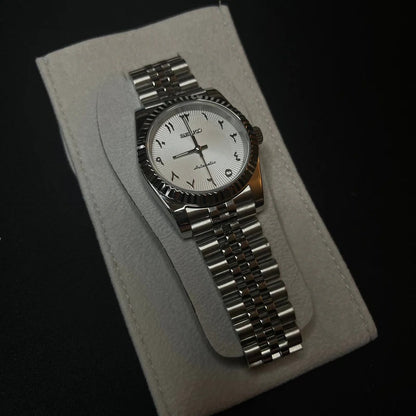 Seiko Royal White Textured Arabic Dial Mod